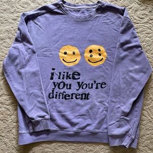 NAGRI crewneck sweatshirt holy Kanye long sleeve, purple and yellow pullover